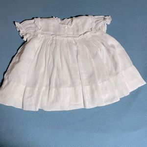 Betti Terrell all-white vintage baby dress-size 12 mos
